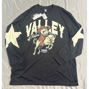 Crooks & Castles Mens Valley Of The Thieves Long Sleeve Graphic Tee Black XL NWT